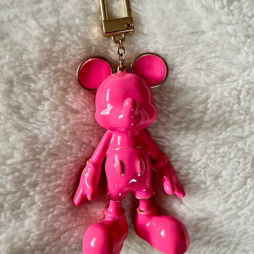 BaubleBar Neon Pink Mickey Bag Charm